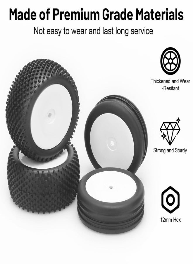 daitoku 1/10 RC Car Tires and Wheels, daitoku 12mm Hex 1/10 RC Off Road Racing Tires and Wheels Rims for 1/10 Serpent Spyder SRX2 SRX4 XRAY XB2 Tekno EB410 yokomo yz4 Tamiya TD4 TT-02B DF-02 - Image 4
